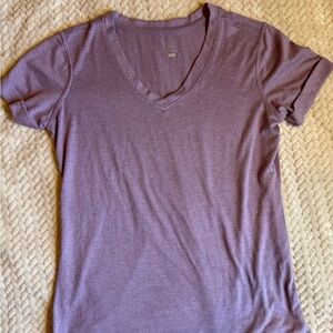 Lavender V-Neck Short Sleeve Women's Tee